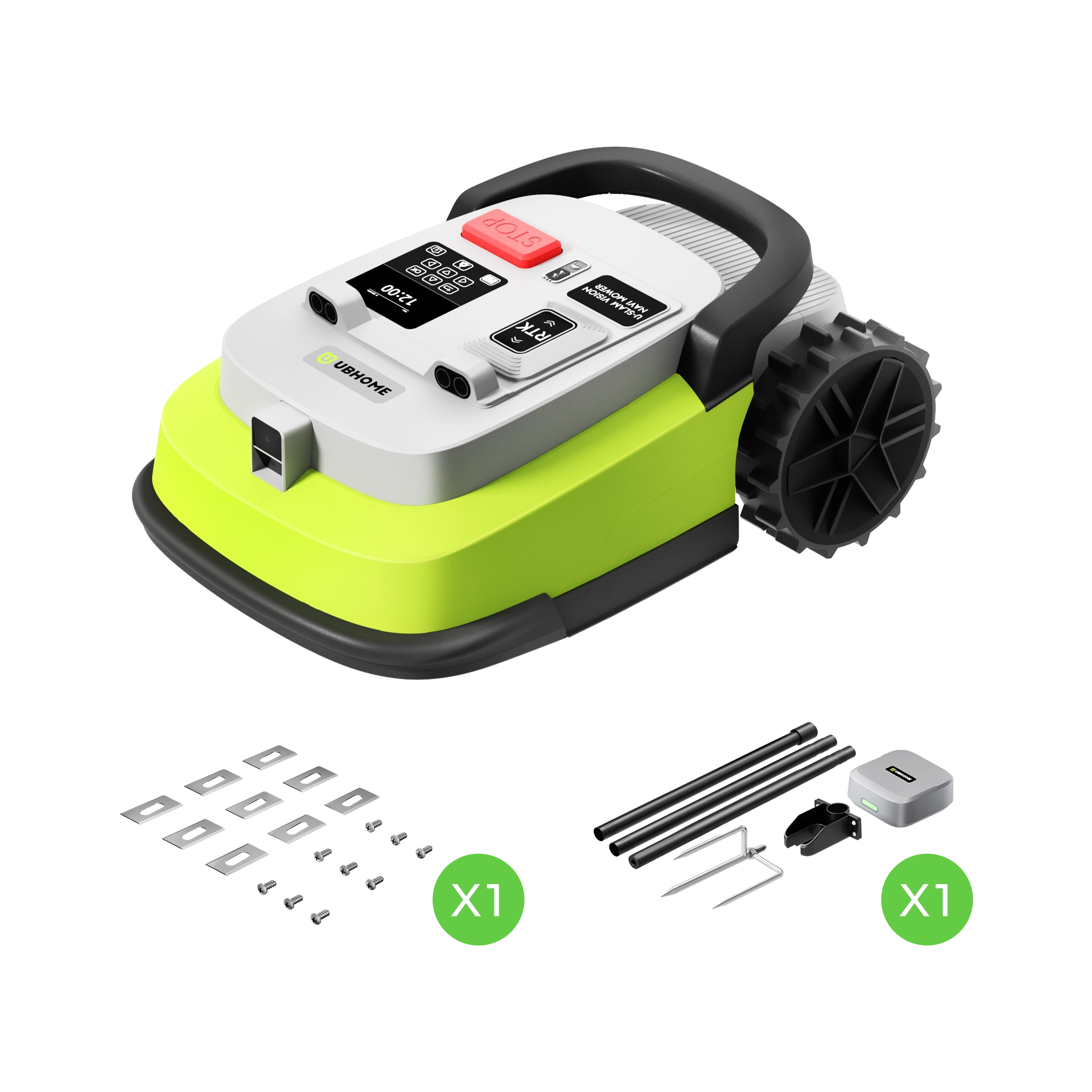 UBHOME M10 Robot Mower Bundle One Reference Station Kit and One-Bag of Cutting Blades