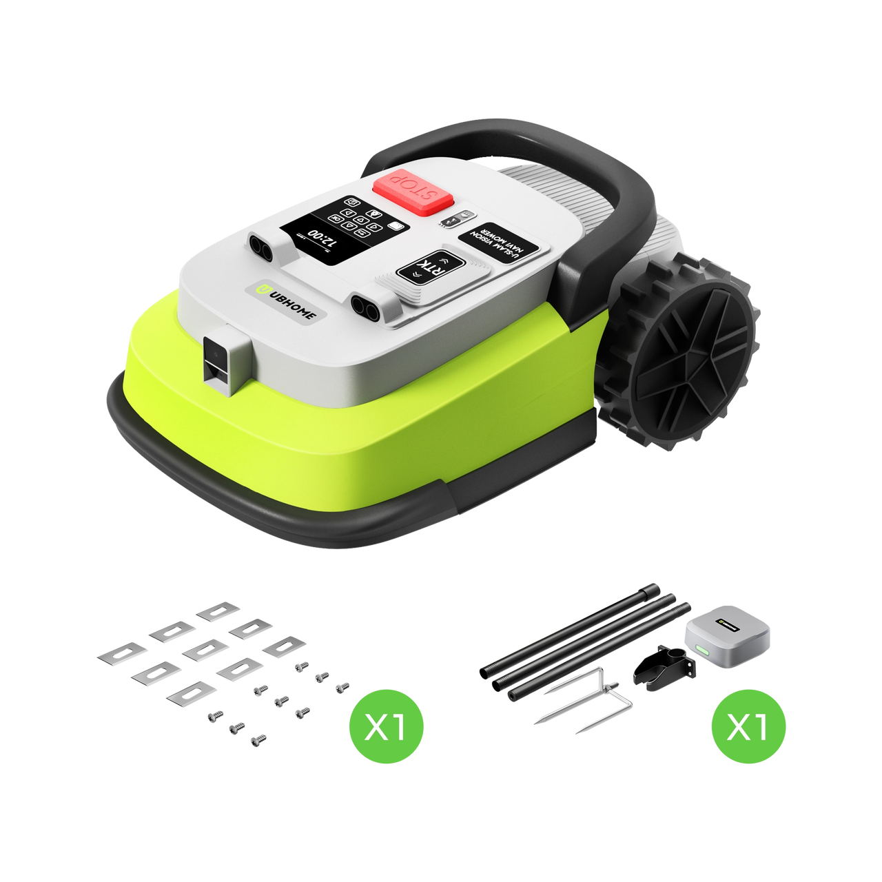 UBHOME M10 Robot Mower Bundle One Reference Station Kit and One-Bag of Cutting Blades