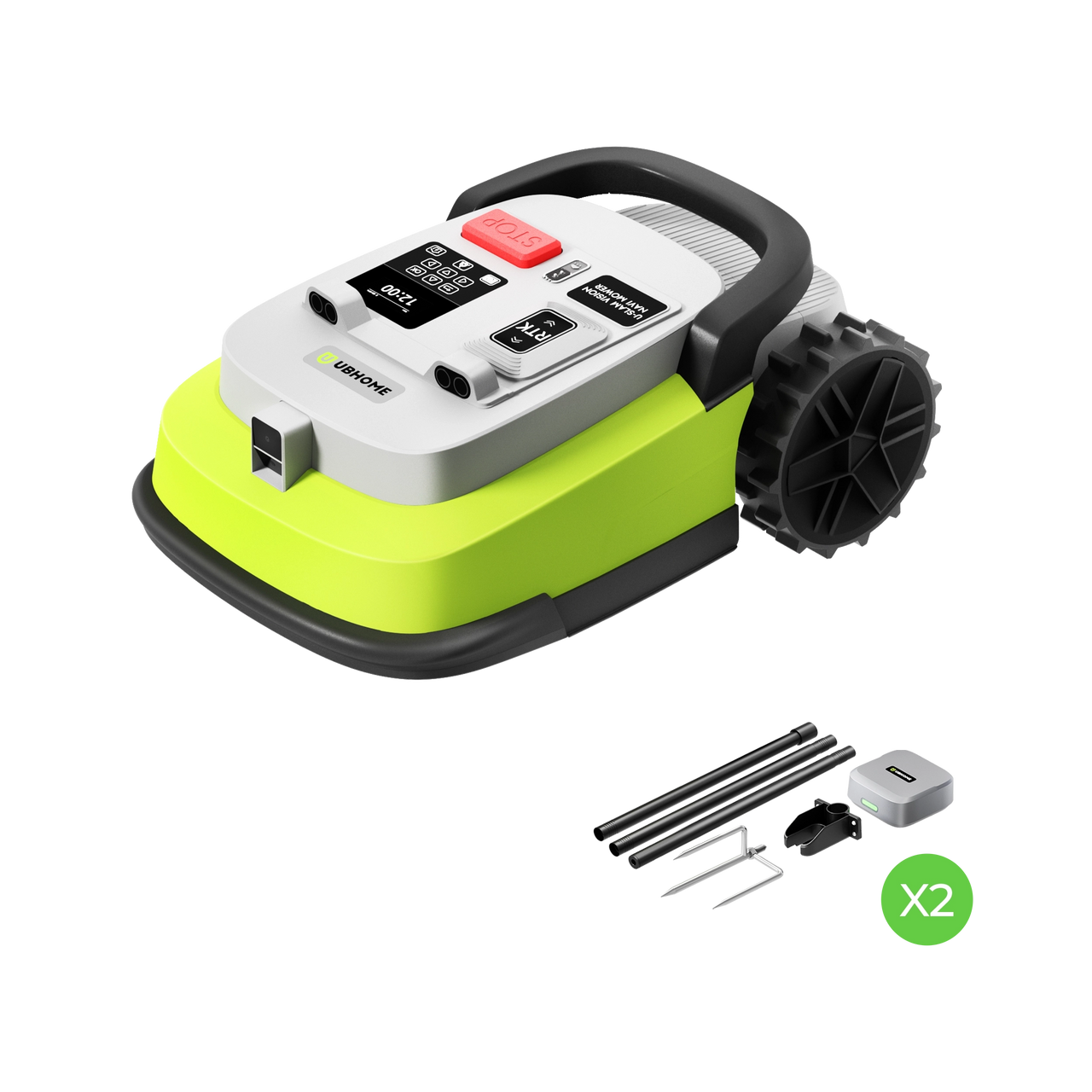 M10 Robot Mower Bundle Two Reference Stations | Automatic Front/Back Yard Mowing